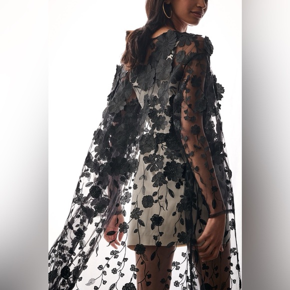 RARE Anthropologie Maeve 3D Floral Appliqué Kimono - Picture 3 of 5